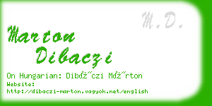 marton dibaczi business card
